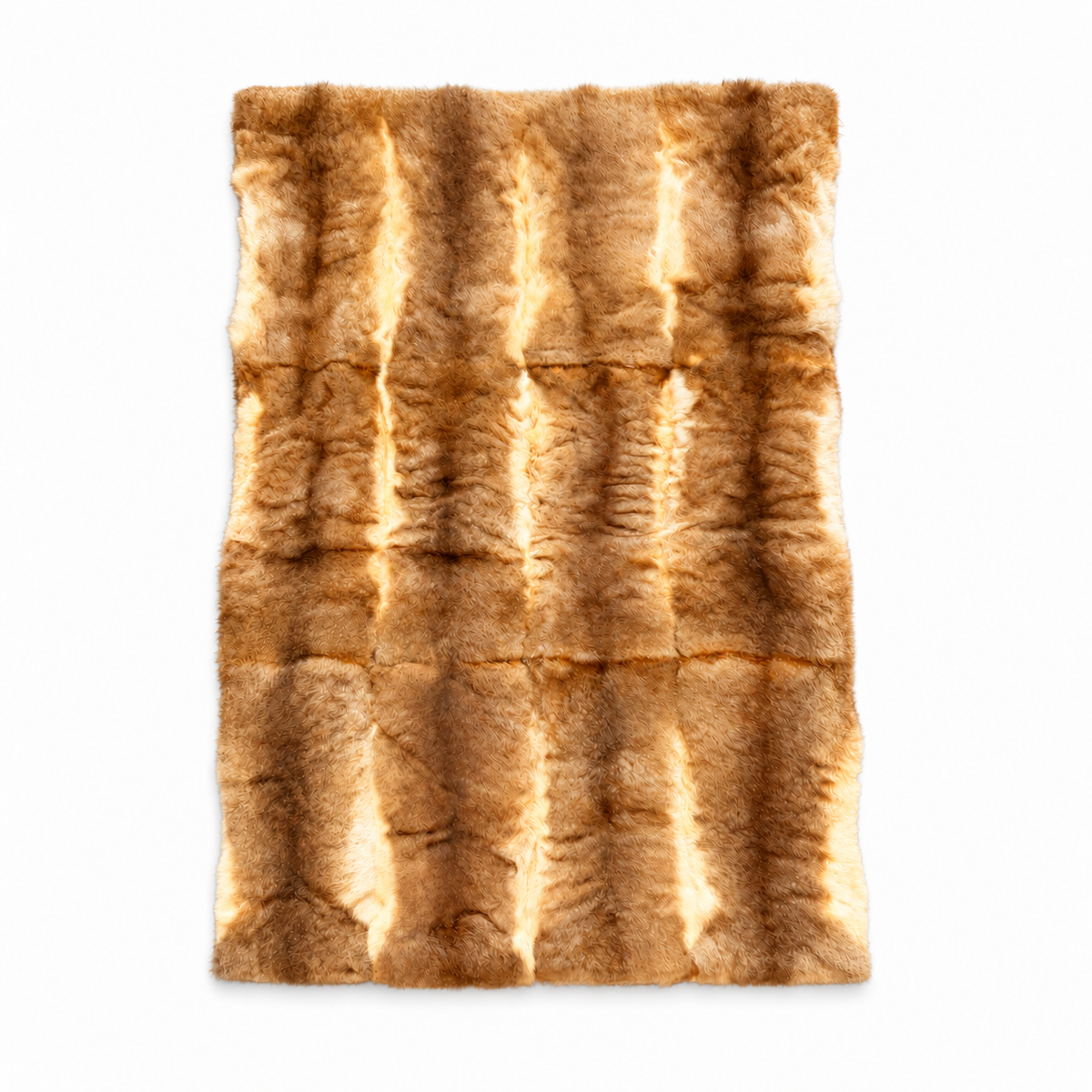 12-skin possum fur throw in Honey