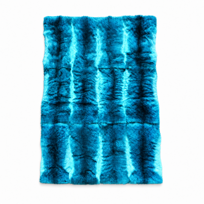 12-skin possum fur throw in Marine