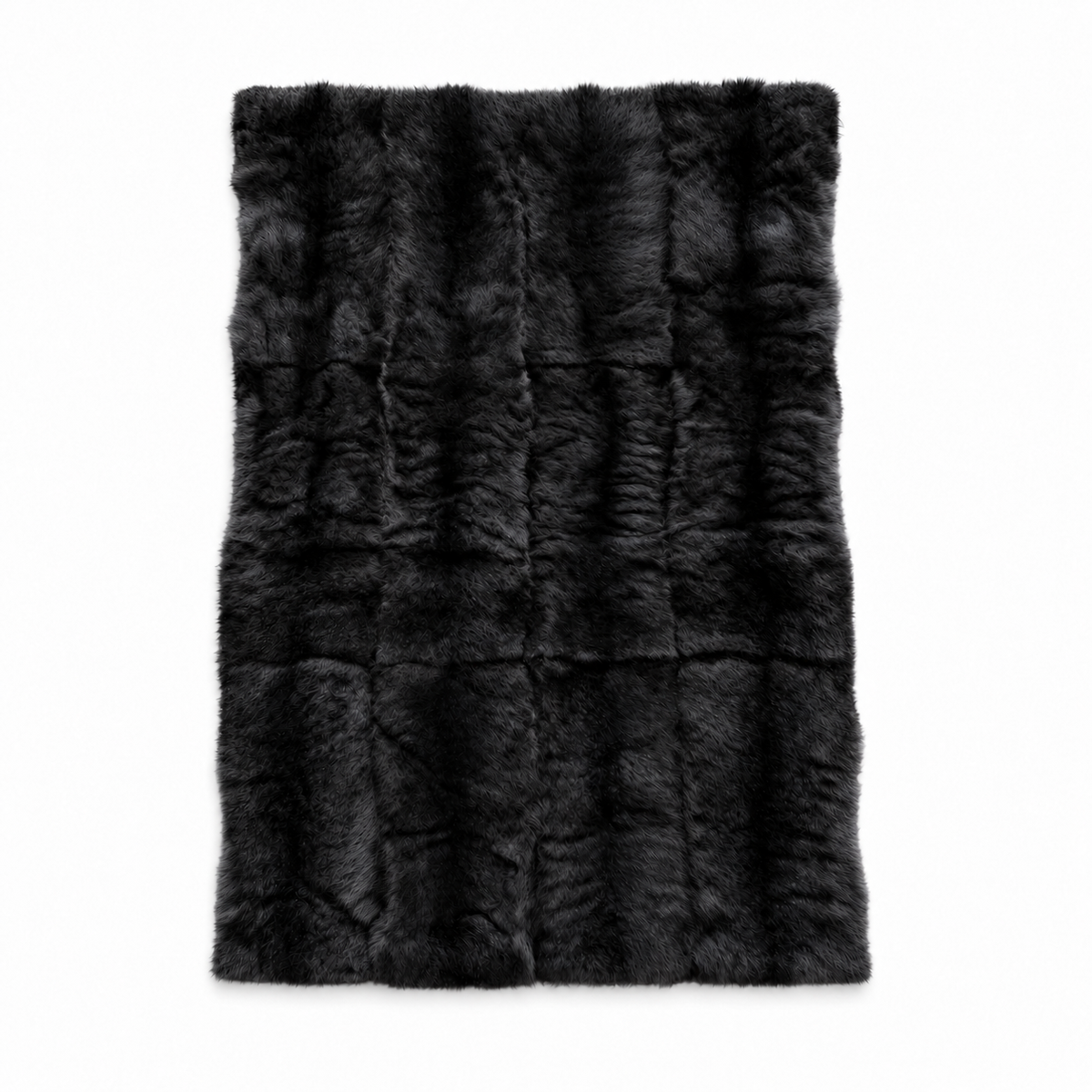 12-skin possum fur throw in Midnight