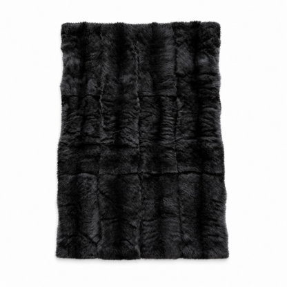 12-skin possum fur throw in Midnight
