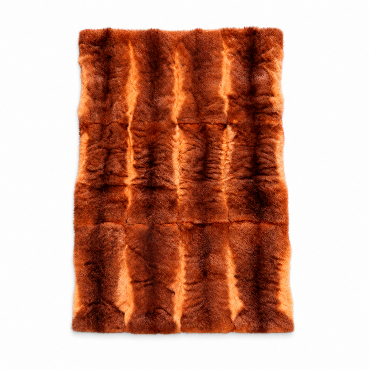 12-skin possum fur throw in Paprika