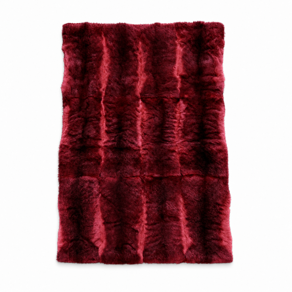 12-skin possum fur throw in Ruby