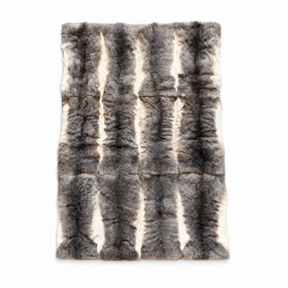 12-skin possum fur throw in Snowtip