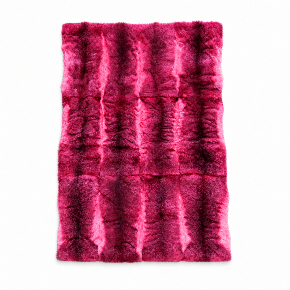 12-skin possum fur throw in Wildberry