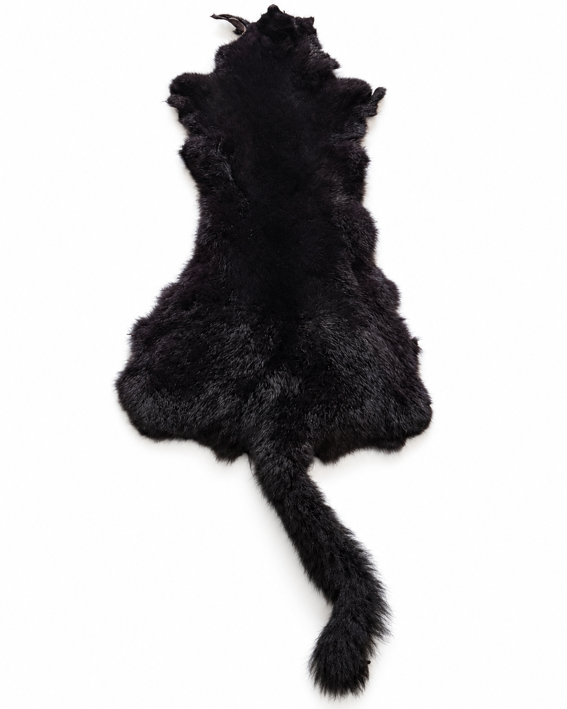 Dyed possum skin in French Plum, fur side