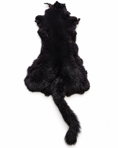Dyed possum skin in French Plum, fur side