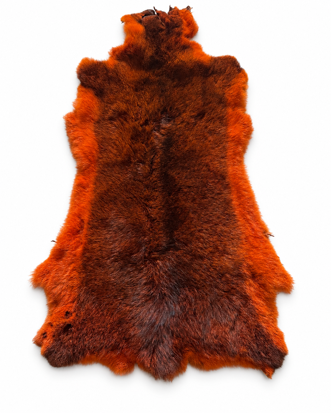 Dyed possum skin in Paprika, fur side