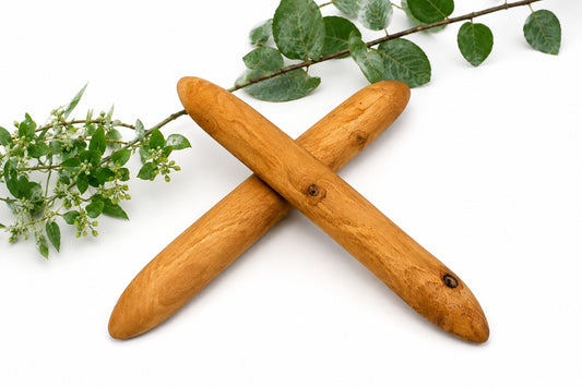 Premium Hardwood Clapsticks, a handcrafted pair in finished Australian hardwood