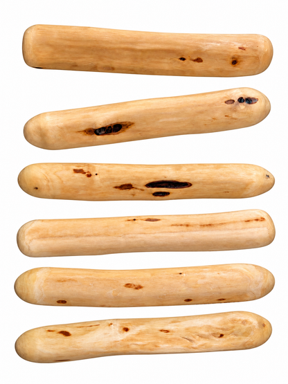 Six Tasmanian dogwood clapsticks made by Cade Burgess; sold as one pair of two sticks